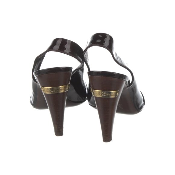 LOUIS VUITTON Patent Leather Slingback Heels - Picture 4 of 5